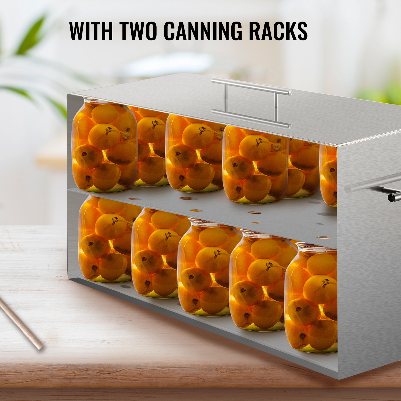 Water Bath Canner Stainless Steel Pot For Canning With 2 Racks_voghion.com